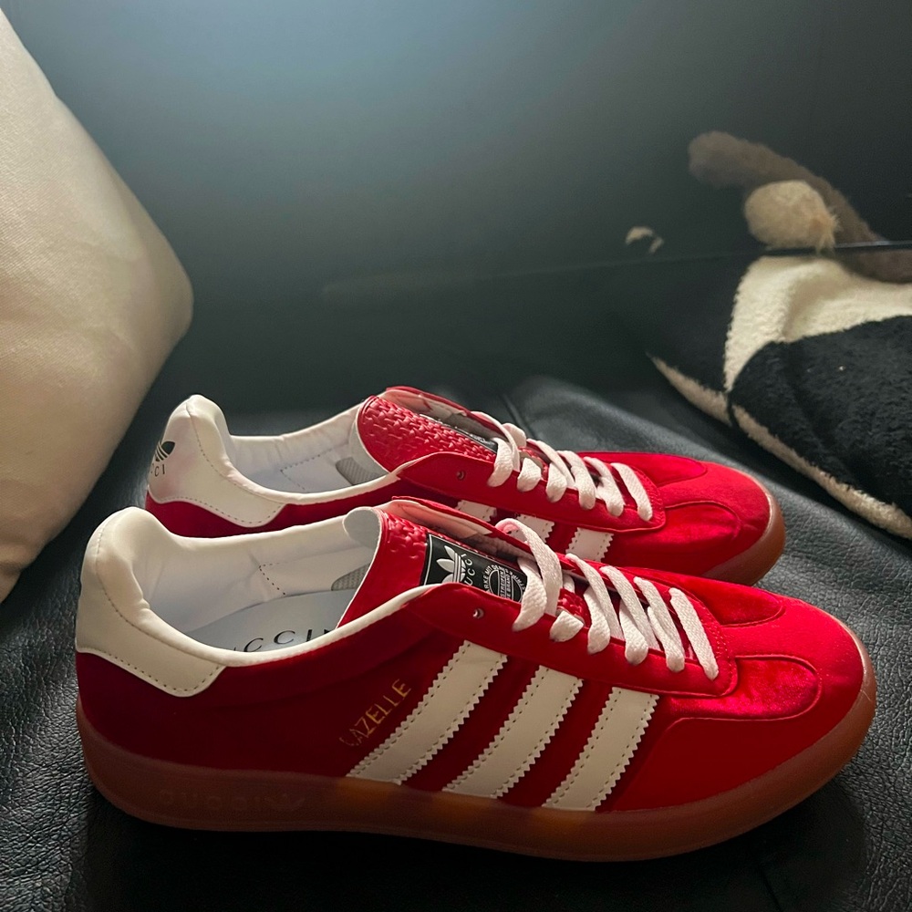 Adidas x Gucci red velvet shoes sneakers